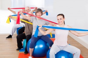 Group resistance band exercises