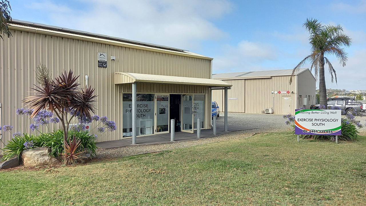 Exercise Physiology South's clinic and gym facilities are located in Commerce Crescent, Victor Harbor.